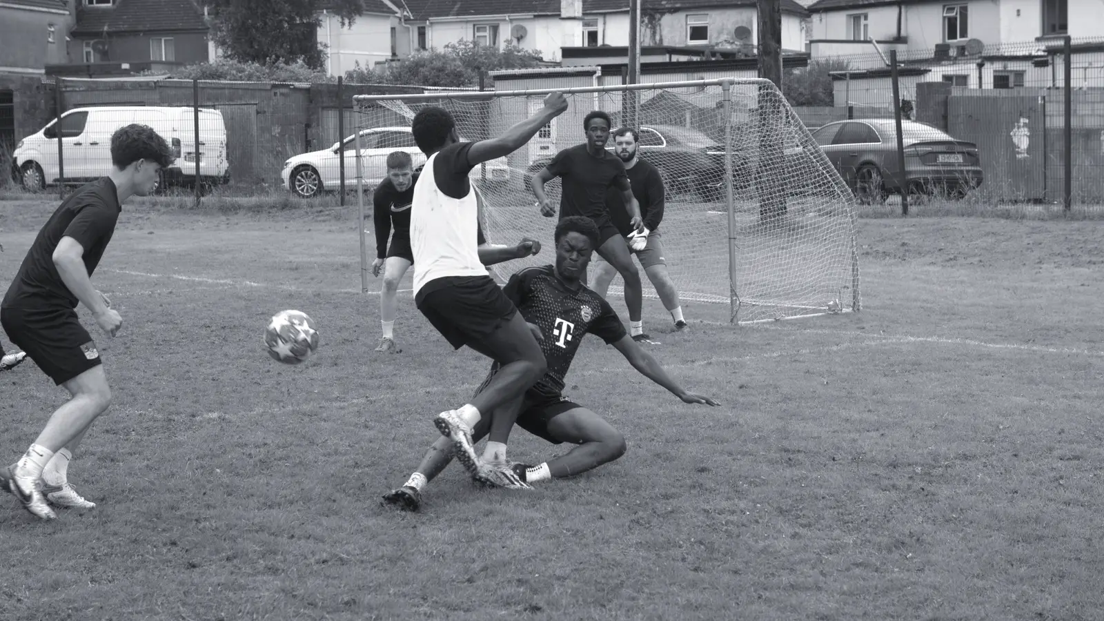 Goalmouth scramble at the 2024 Athlone's Finest tournament
