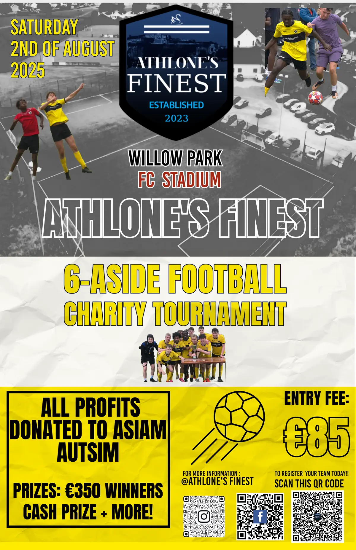 Official 2025 Athlone's Finest tournament poster