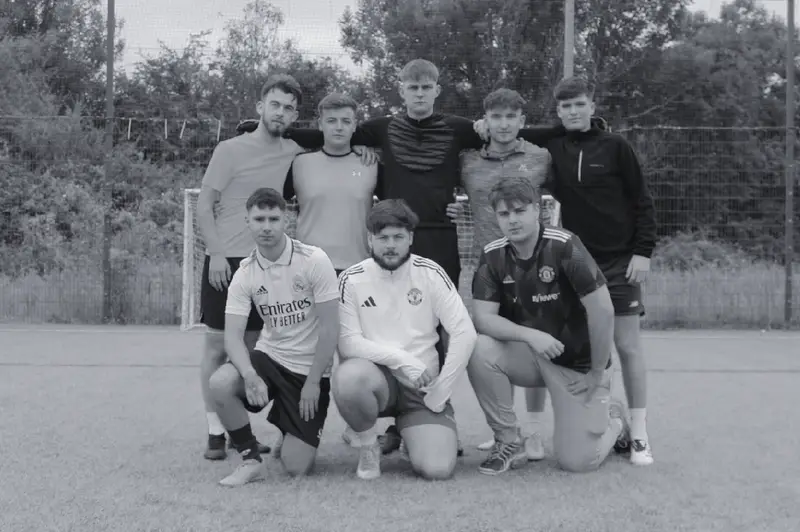 A team poses on the pitch at the 2025 Athlone's Finest tournament